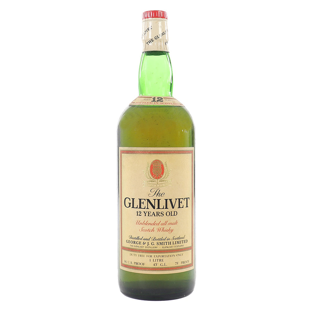 Glenlivet グレンリヴェット 12年 UNBLENDED ALL MALT 1980年代流通品 (1000ml)