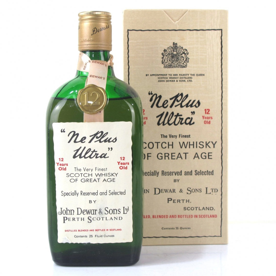 DEWAR'S NE PLUS ULTRA THE VERY FINEST SCOTCH WHISKY OF GREAT AGE 1970'S デュワーズ ネプラスウルトラ "The Very Finest Scotch Whisky of Great Age" 表記 1970年代流通品