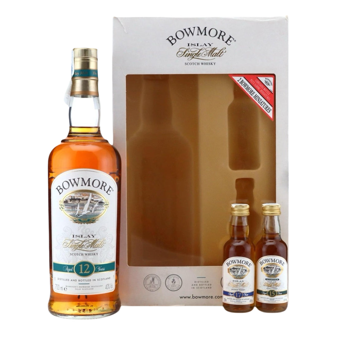 Bowmore ボウモア 12年 1990年代後半~2000年代前半流通品 ミニチュアギフトパック