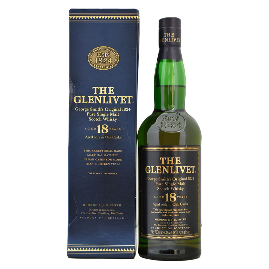 Glenlivet グレンリヴェット 18年 Pure Single Malt表記 1990年代後半~2000年代前半流通品
