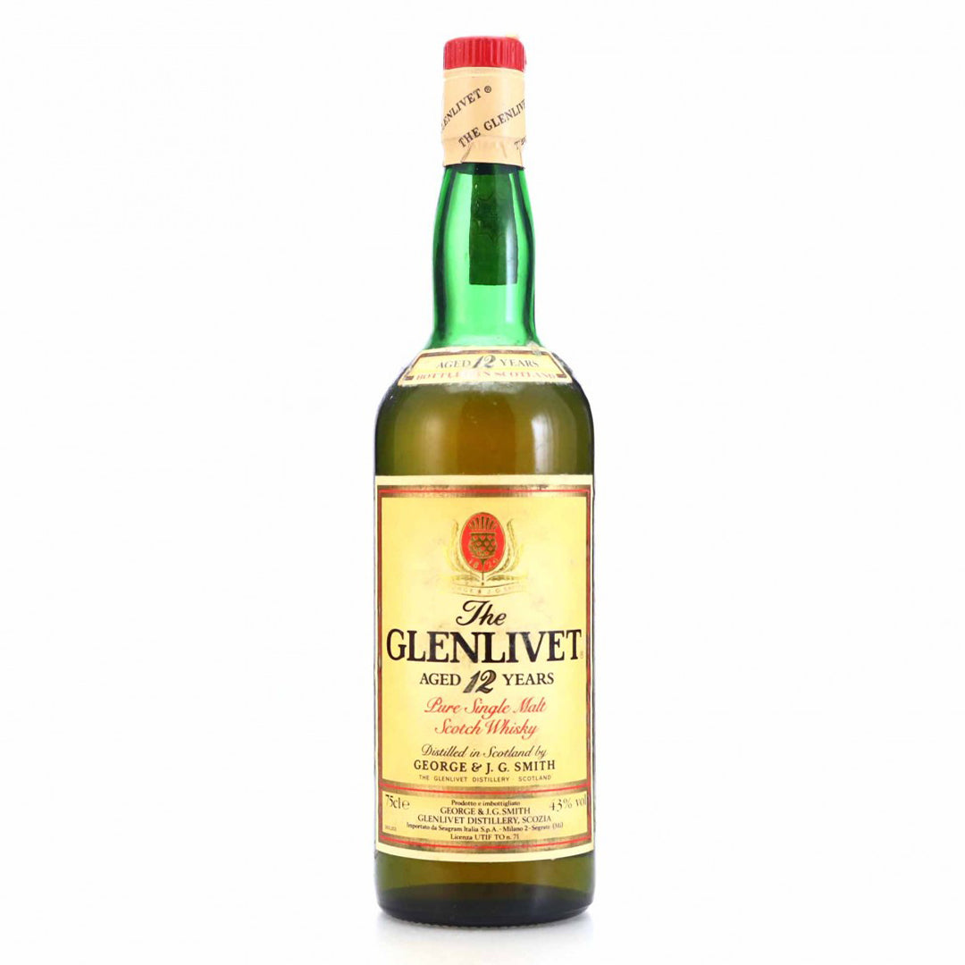 Glenlivet グレンリヴェット 12年 PURE SINGLE MALT 1980年代後半流通品 Seagram Italia Import (700ml43%)