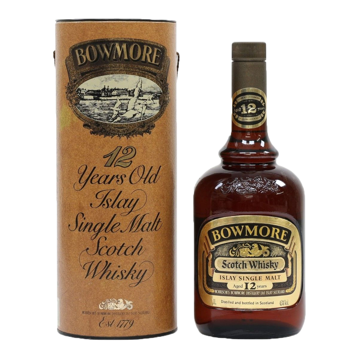 Bowmore ボウモア 12年 ダンピー ゴールドラベル 1980年代流通品 (1L