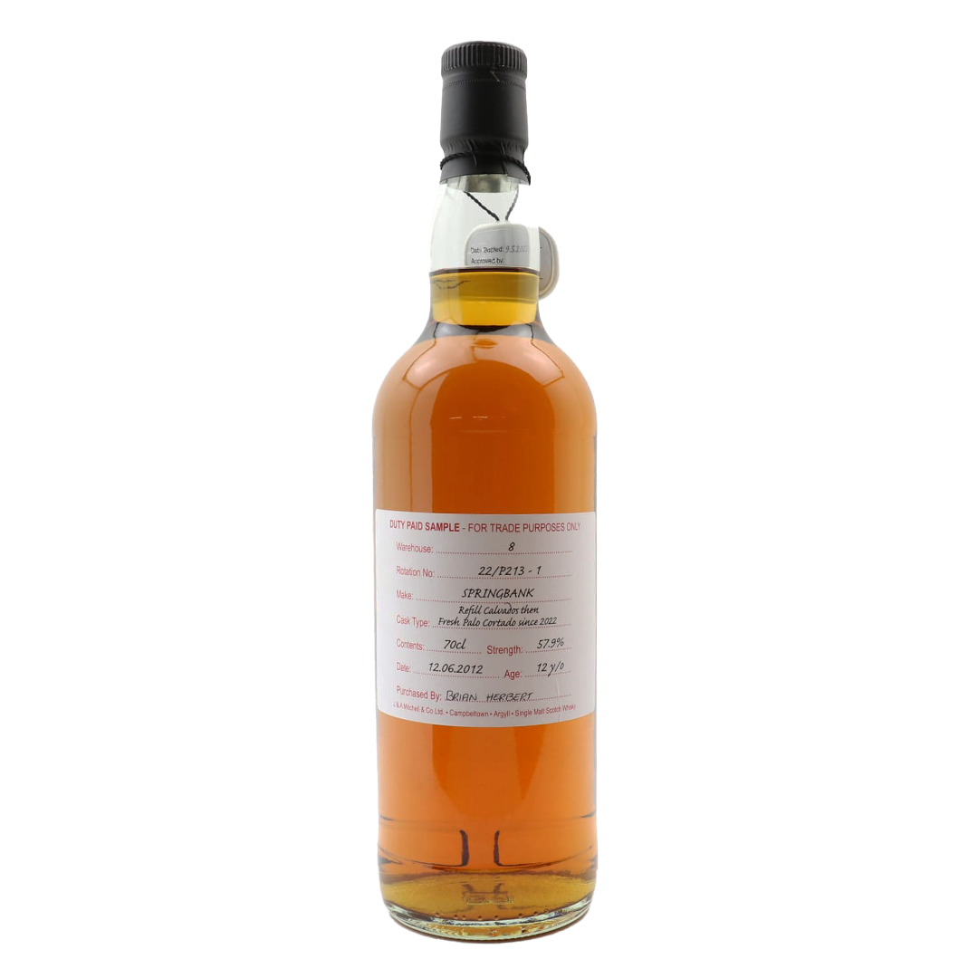 Springbank スプリングバンク 2012 12年 Duty Paid Sample (57.9