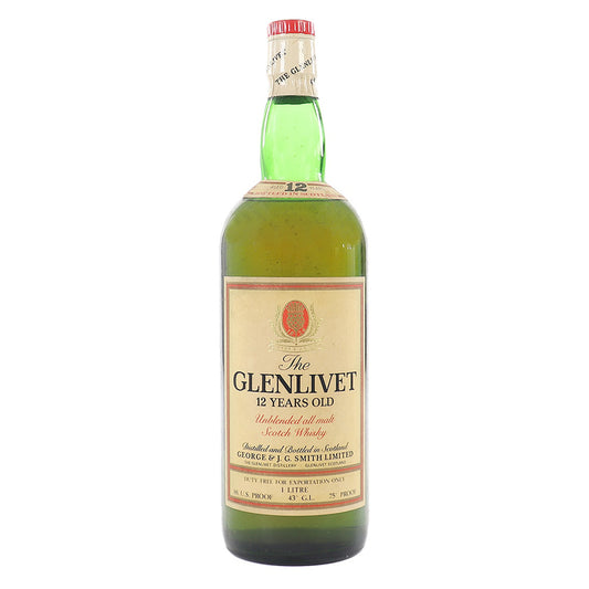 Glenlivet グレンリヴェット 12年 UNBLENDED ALL MALT 1980年代流通品 (1000ml)