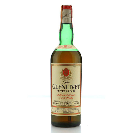 Glenlivet グレンリヴェット 12年 Unblended all malt表記 1970年代流通品 Giovinetti Import