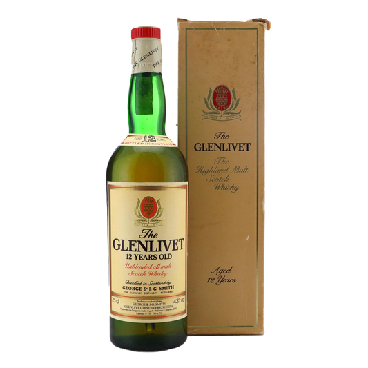 Glenlivet グレンリヴェット 12年 Unblended All Malt表記 1980年代流通品(750ml/43%)