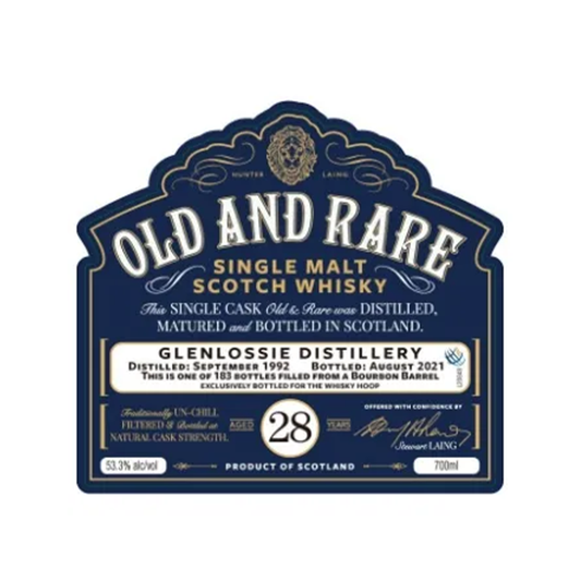 Glenlossie グレンロッシー 1992 28年 Hunter Laing Old & Rare for The Whisky Hoop
