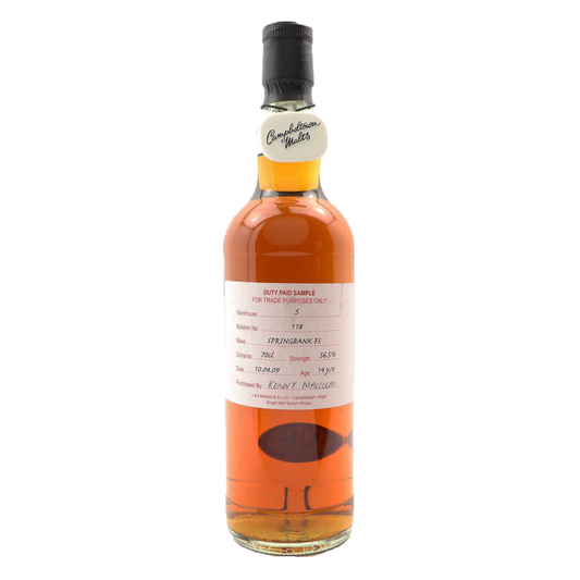 Springbank スプリングバンク 2009 14年 Duty Paid Sample (56.5%)